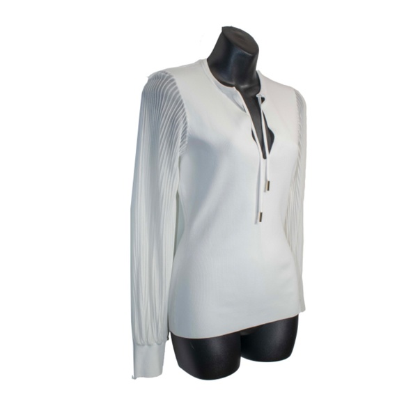 Reiss Sloane Knit Long Sleeve Blouse - Picture 3 of 9